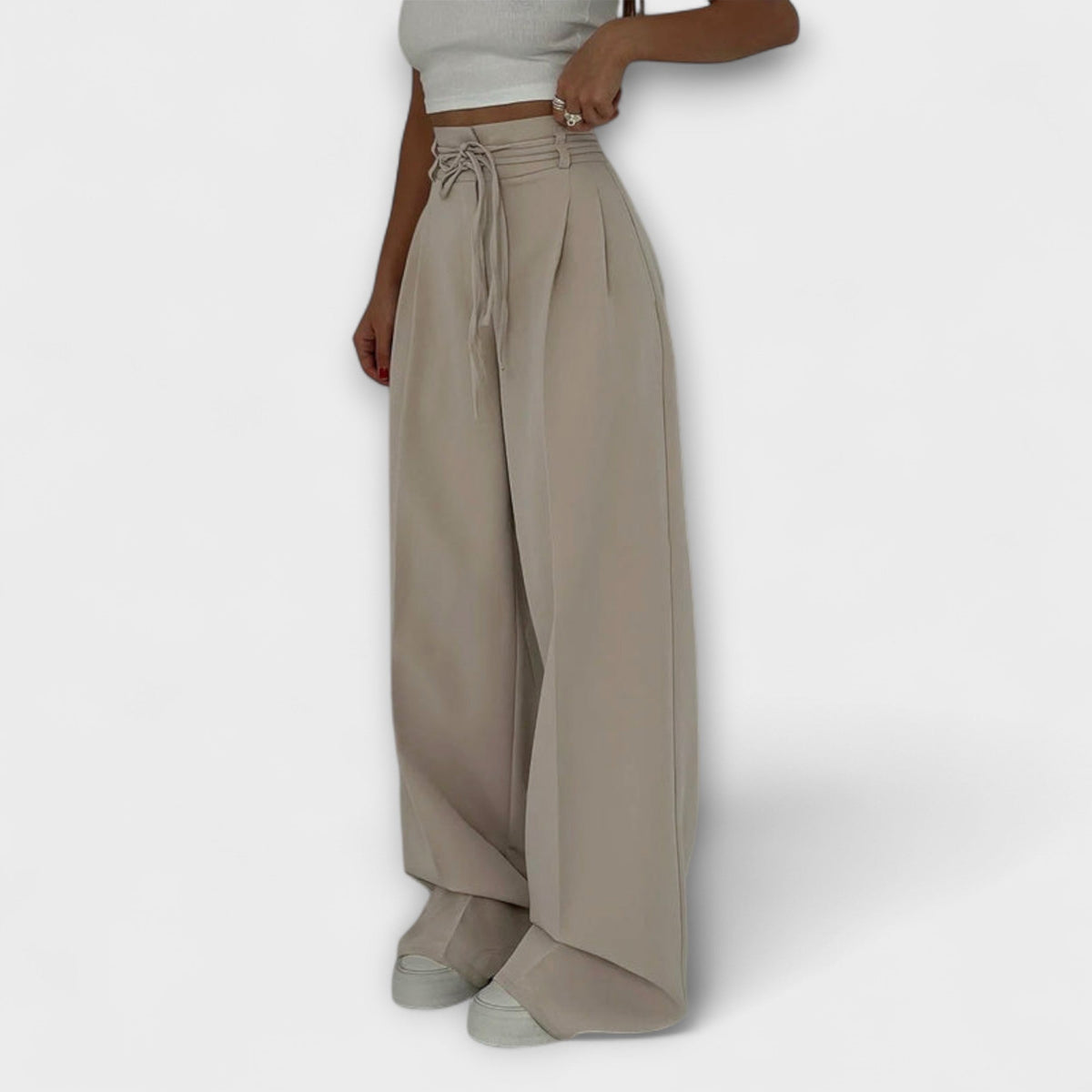 Jill - Pantalones de Ocio Con Cordones