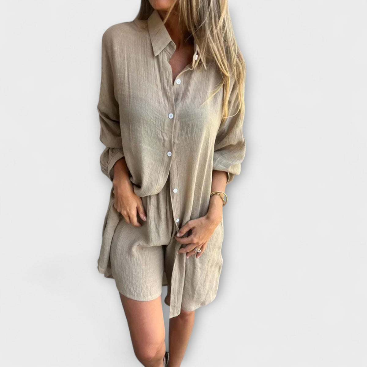 Miravo - Conjunto de blusa y pantalones cortos