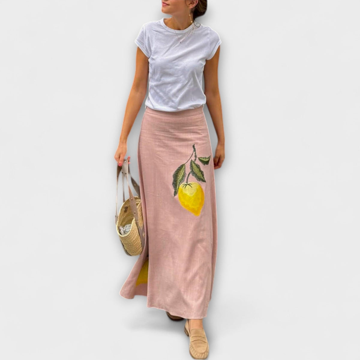 Cosima - Falda Midi Estampado Amalfi