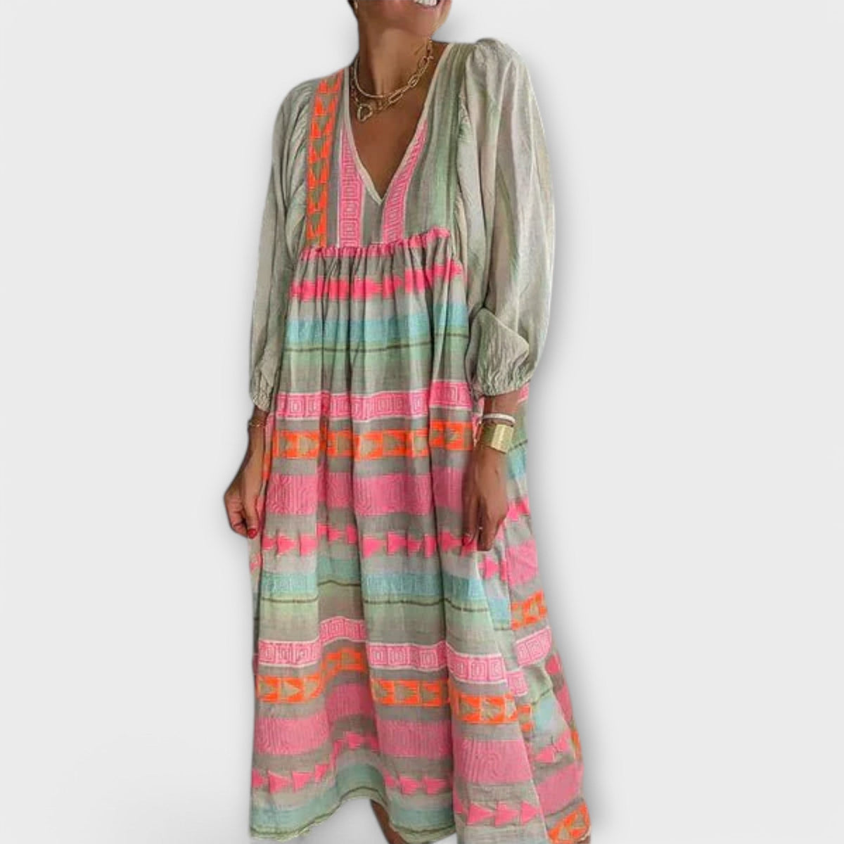 Vestido Hermine Vibrante y Suelto