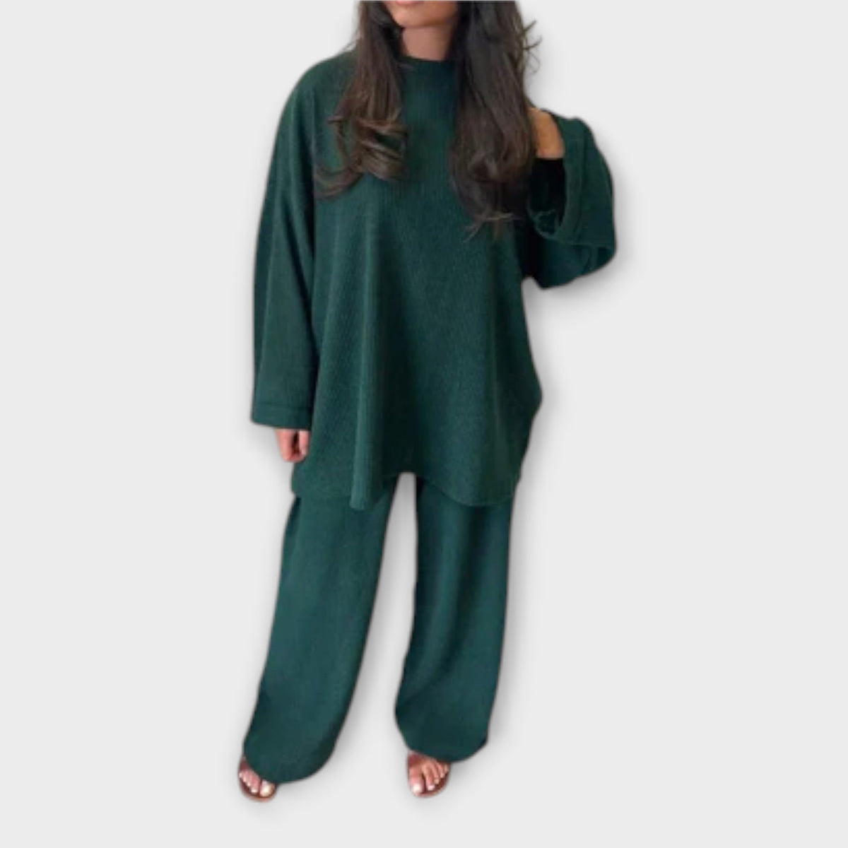 Ingrid - Conjunto en Talla Grande - Estilo Acanalado