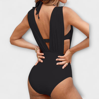 Miravo - Traje de baño moldeador con escote profundo y tirantes ajustables