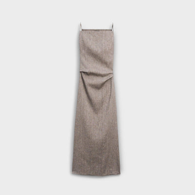 Clara - Vestido maxi fluido de mezcla de lino