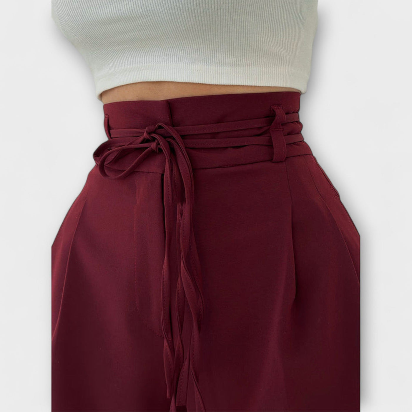 Jill - Pantalones de Ocio Con Cordones