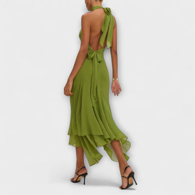 Elodie - Elegante vestido maxi asimétrico