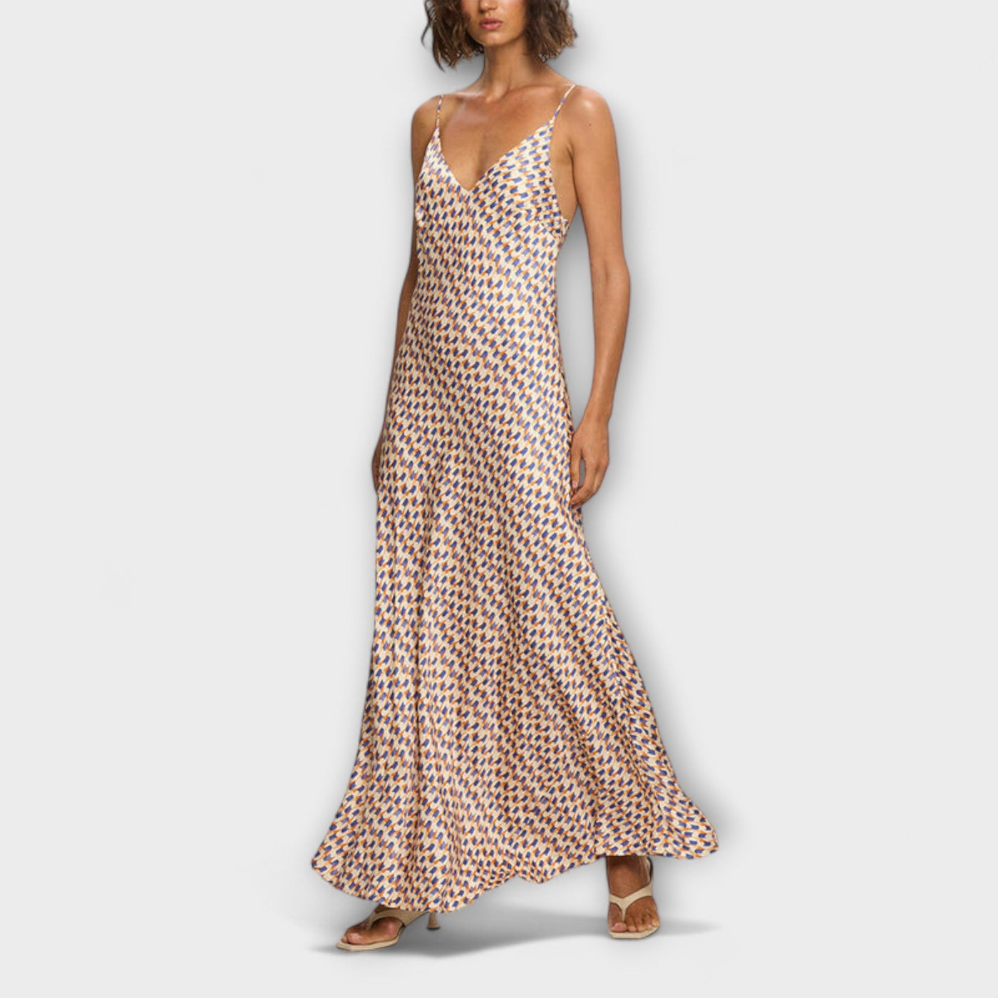 Tove - Elegante vestido maxi con estampado geométrico