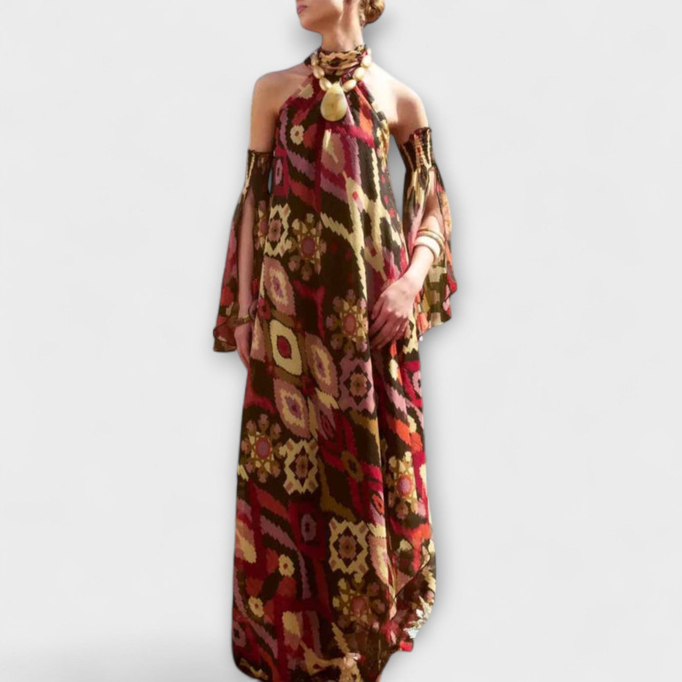 Monroe - Vestido maxi de inspiración bohemia