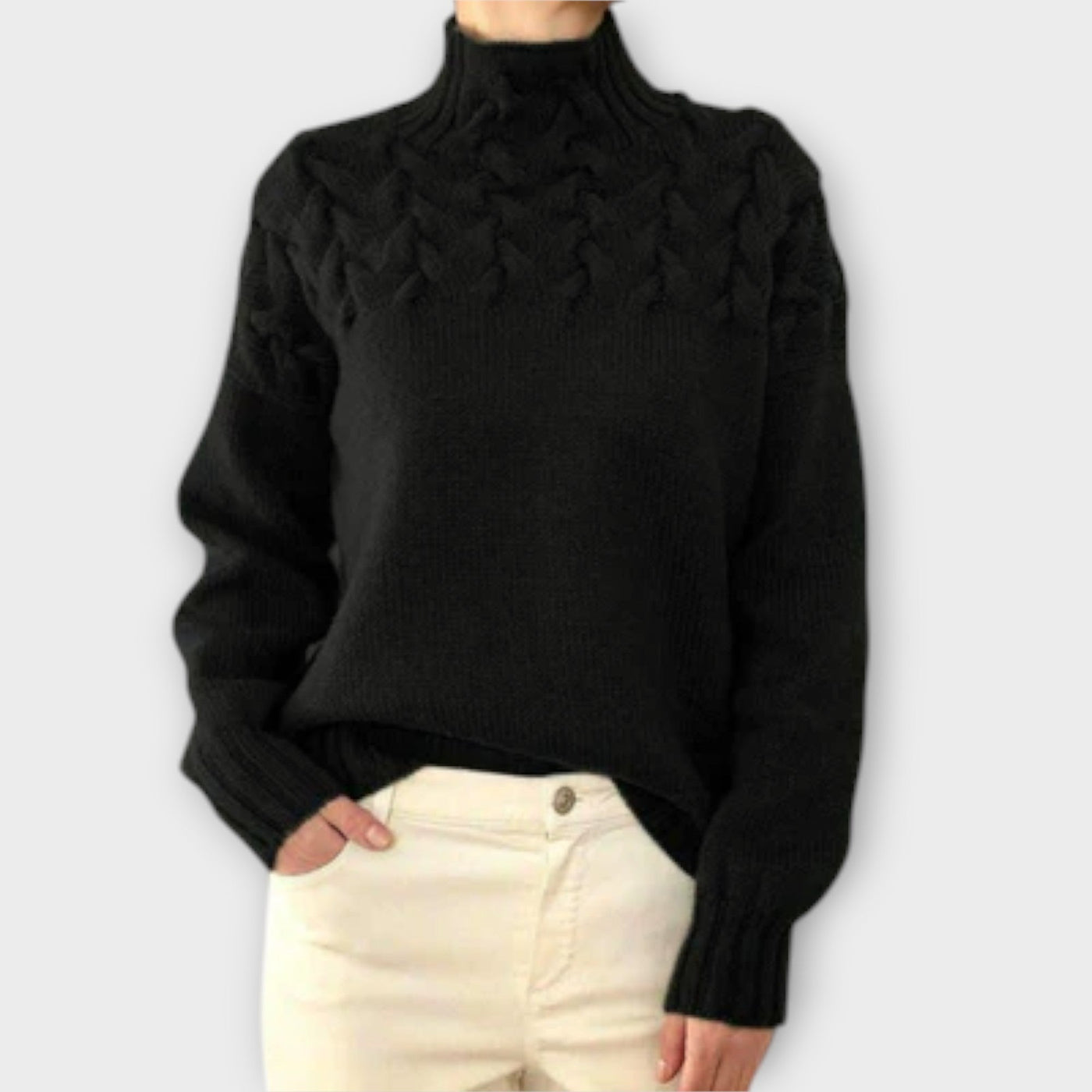 Eva - Suéter de mujer con detalle de trenzado