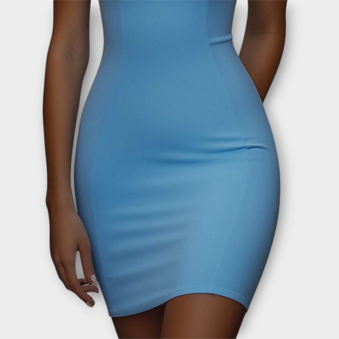Maja - Vestido Mini Bodycon Elástico Azul