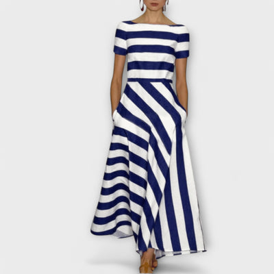 Janell - vestido maxi a rayas