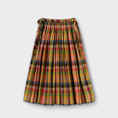 Emilia - Falda plisada a rayas multicolores