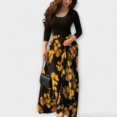 Violette - Conjunto de falda plisada y top