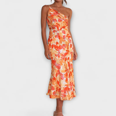 Tabea - Vestido de estampado floral asimétrico