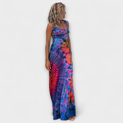 Ronja - El vestido maxilargo con estampado Tie-Dye La Bamba
