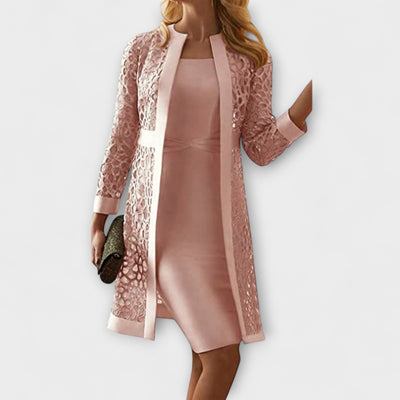Runa - Elegante vestido de encaje de dos piezas