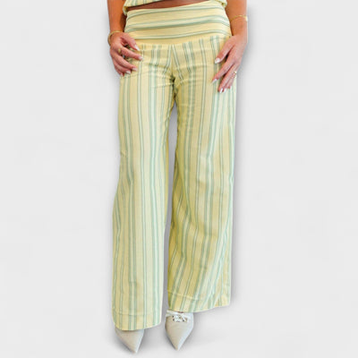 Anastasia - Conjunto de pantalones a rayas clásico