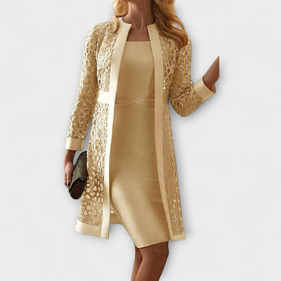Runa - Elegante vestido de encaje de dos piezas