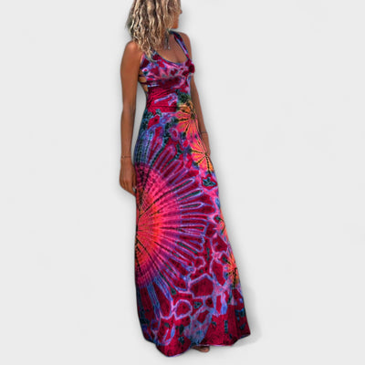 Ronja - El vestido maxilargo con estampado Tie-Dye La Bamba