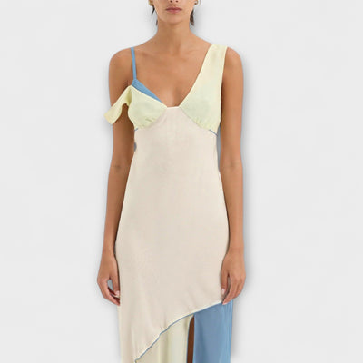 Alora - Vestido Midi Thames con Detalle de Corte