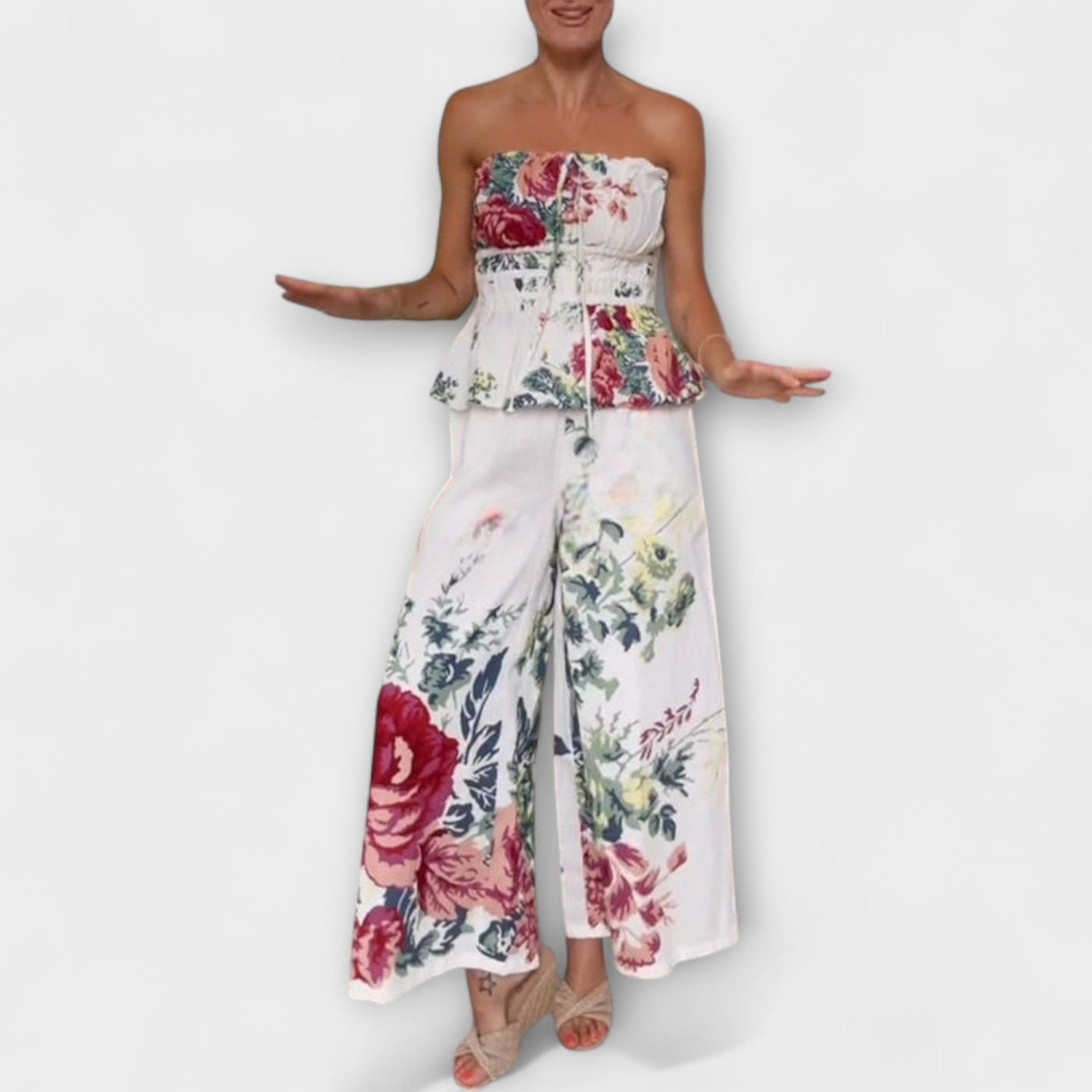 Indigo - Conjunto de Vestido de Flores de Verano