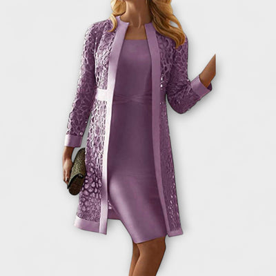 Runa - Elegante vestido de encaje de dos piezas