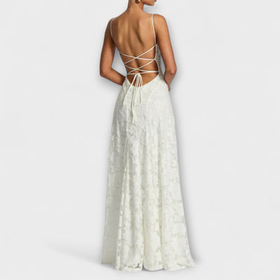 Emberly - Elegante vestido maxilargo de jacquard