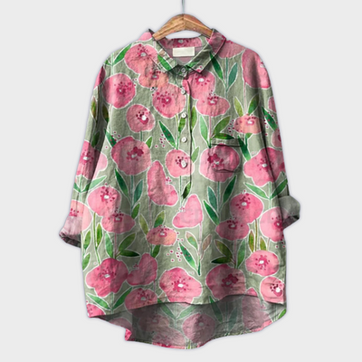 Magdalena - Blusa de mujer hecha a mano con diseño floral