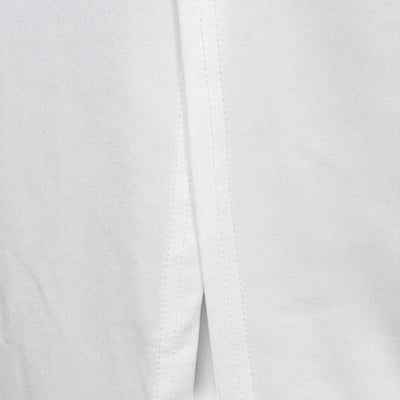 Selah - Vestido de manga larga blanco con escote en la cintura y acentos de strass