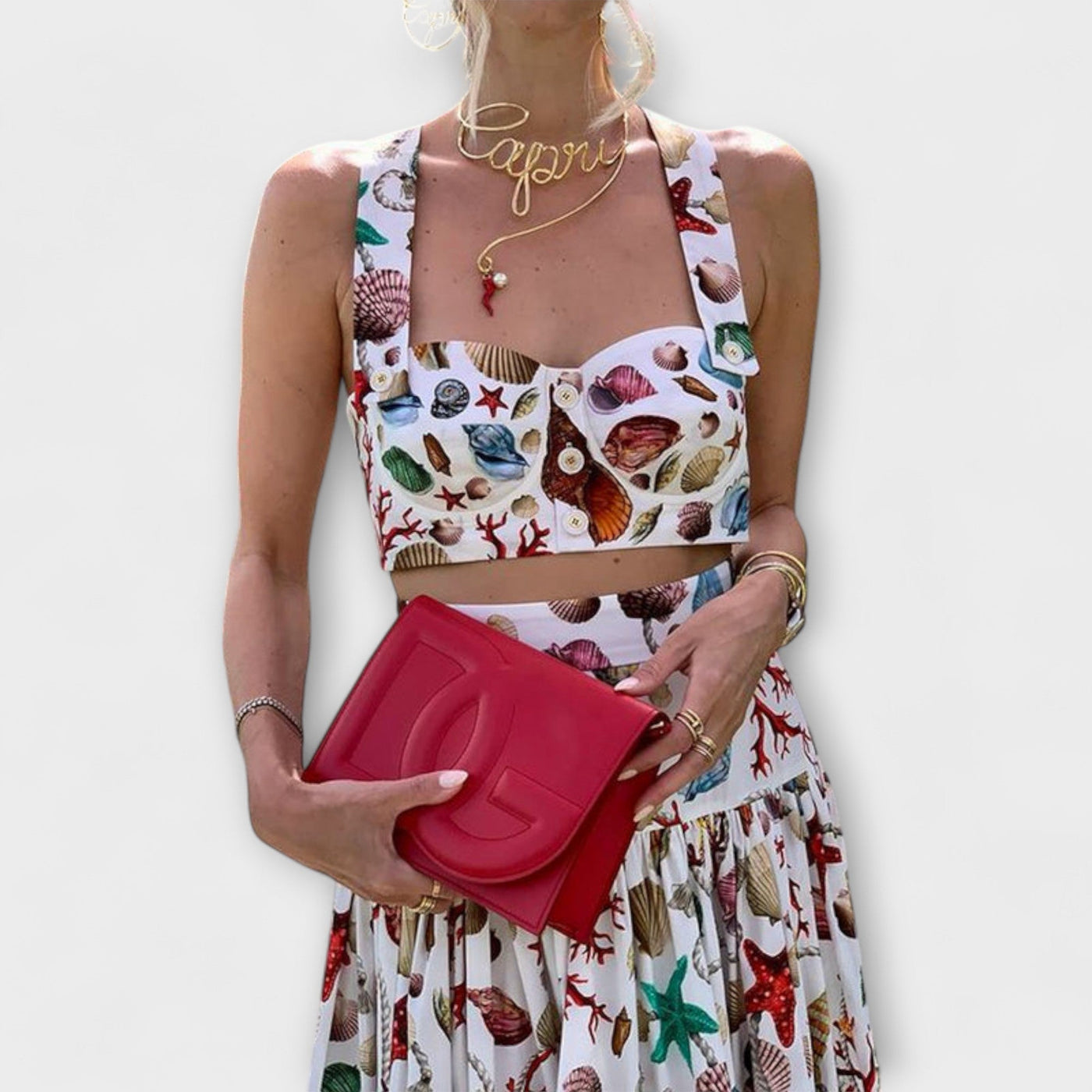 Heather - Elegante conjunto de dos piezas de falda