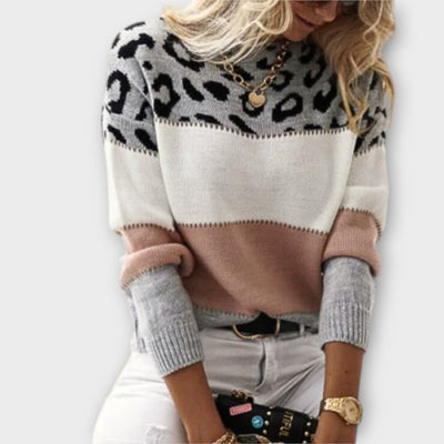 Cheyenne - Suéter casual con diseño de leopardo