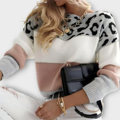 Cheyenne - Suéter casual con diseño de leopardo
