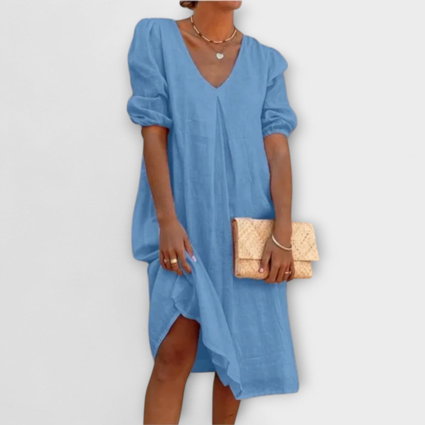 Fanny - Elegante vestido de verano con detalles de ganchillo