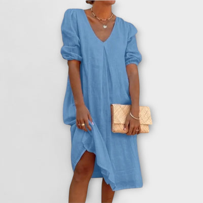 Fanny - Elegante vestido de verano con detalles de ganchillo