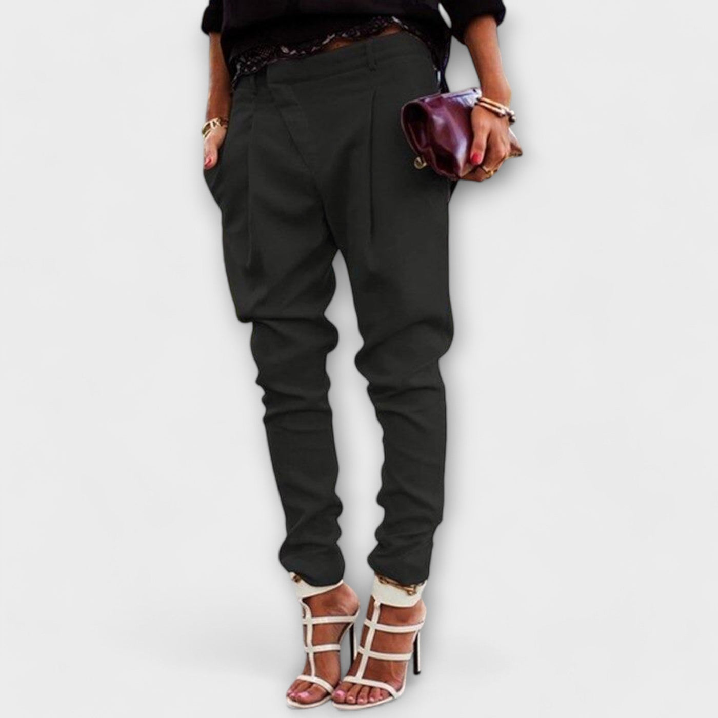 Mira - Pantalones Elegantes de Tiro Alto