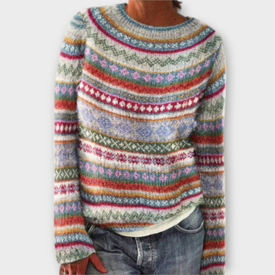 Suéter de punto vintage para mujeres