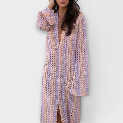Elina – Vestido maxi con escote en V y estilo vacacional