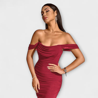 Ione - Vestido Bodycon con Hombros Descubiertos