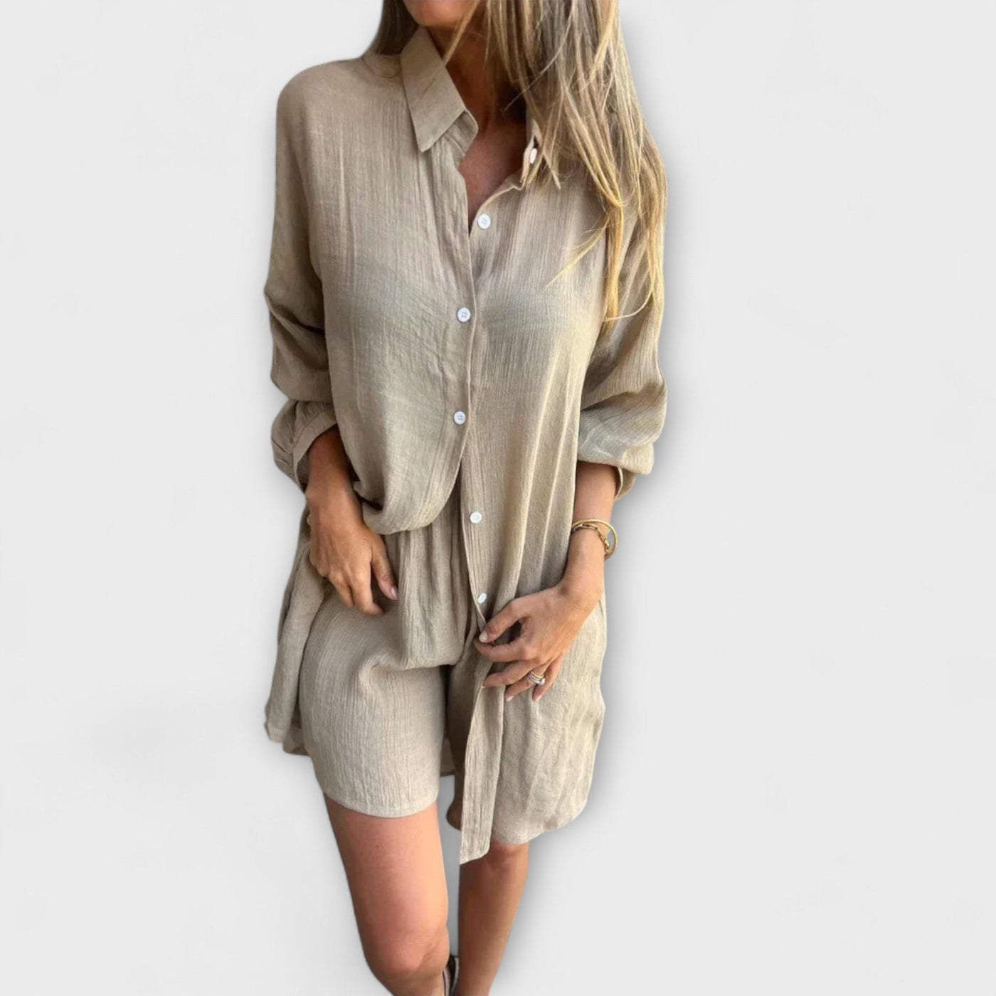 Miravo - Conjunto de blusa y pantalones cortos