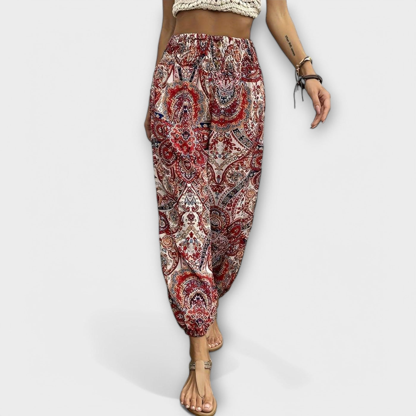 Scarlett - Pantalón con gráfico étnico