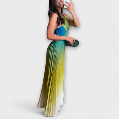 Haven - Elegante vestido maxi con tirantes y degradado