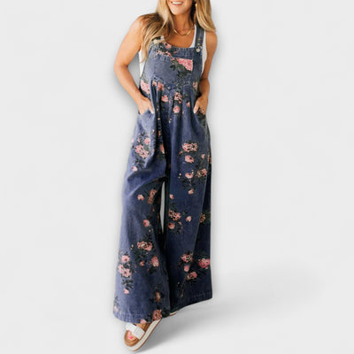 Bethany - Mono de mezclilla con estampado de flores