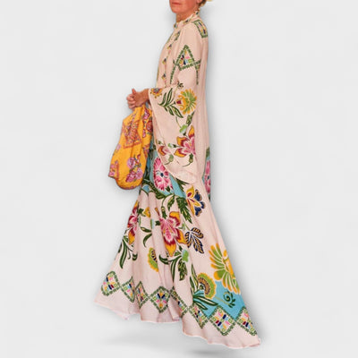 Lisa - Elegante maxivestido con estampado floral y diseño fluido