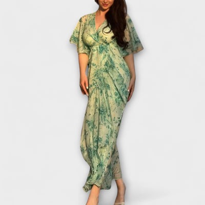 Lana - Elegante vestido floral con escote en V