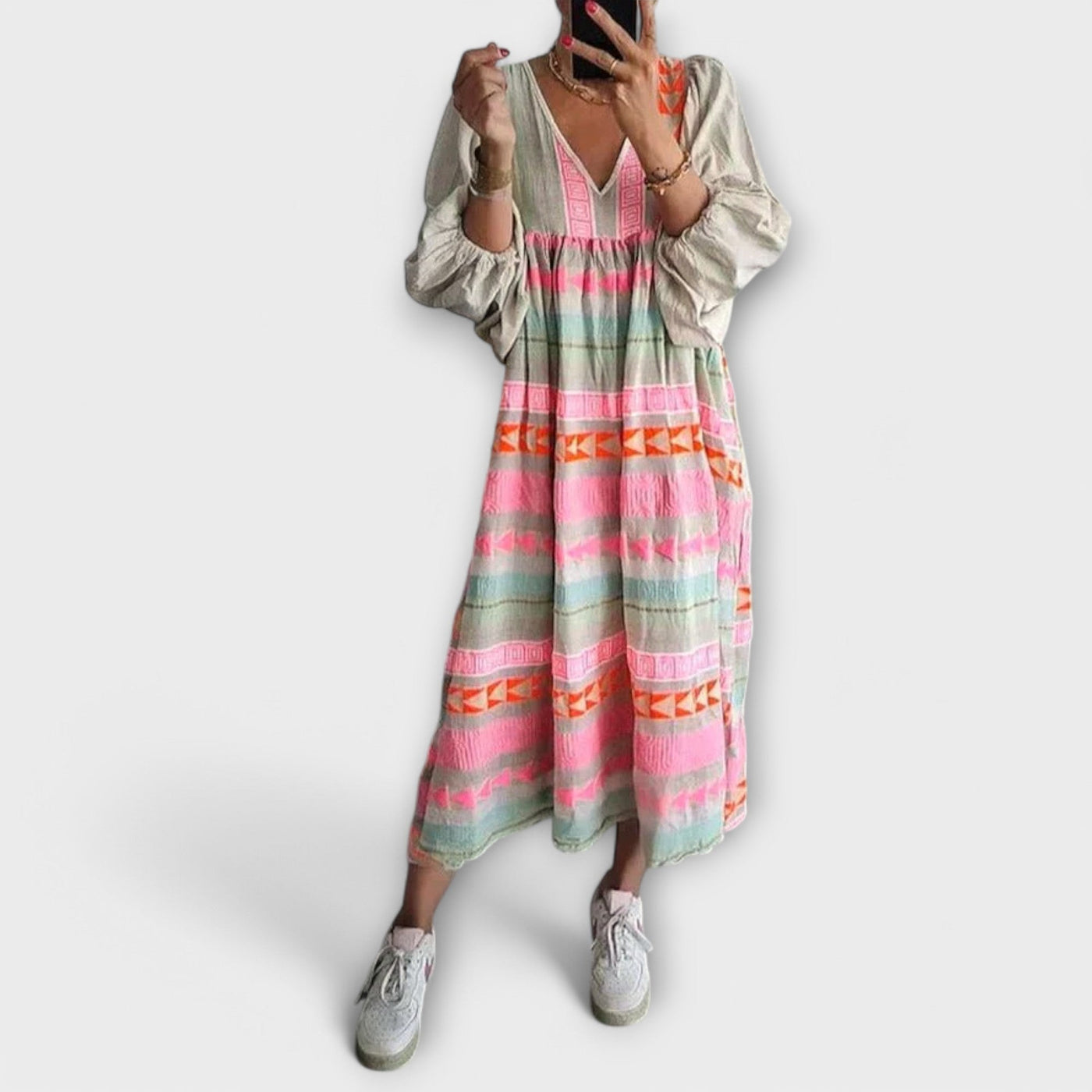 Vestido Hermine Vibrante y Suelto