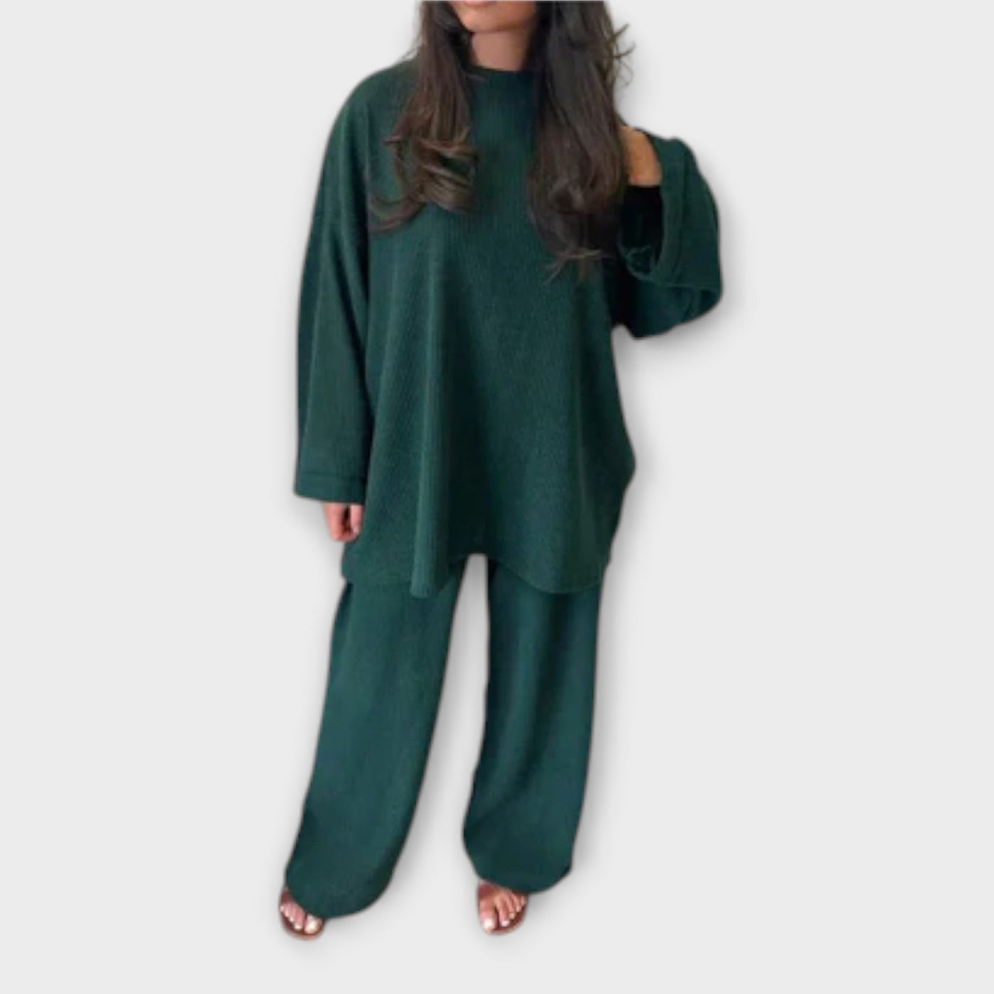 Ingrid - Conjunto en Talla Grande - Estilo Acanalado