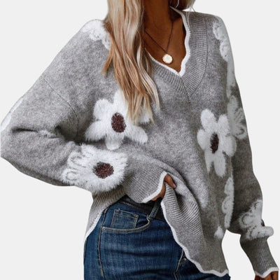 Floréa | Jersey floral con escote en V