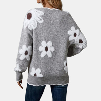 Floréa | Jersey floral con escote en V